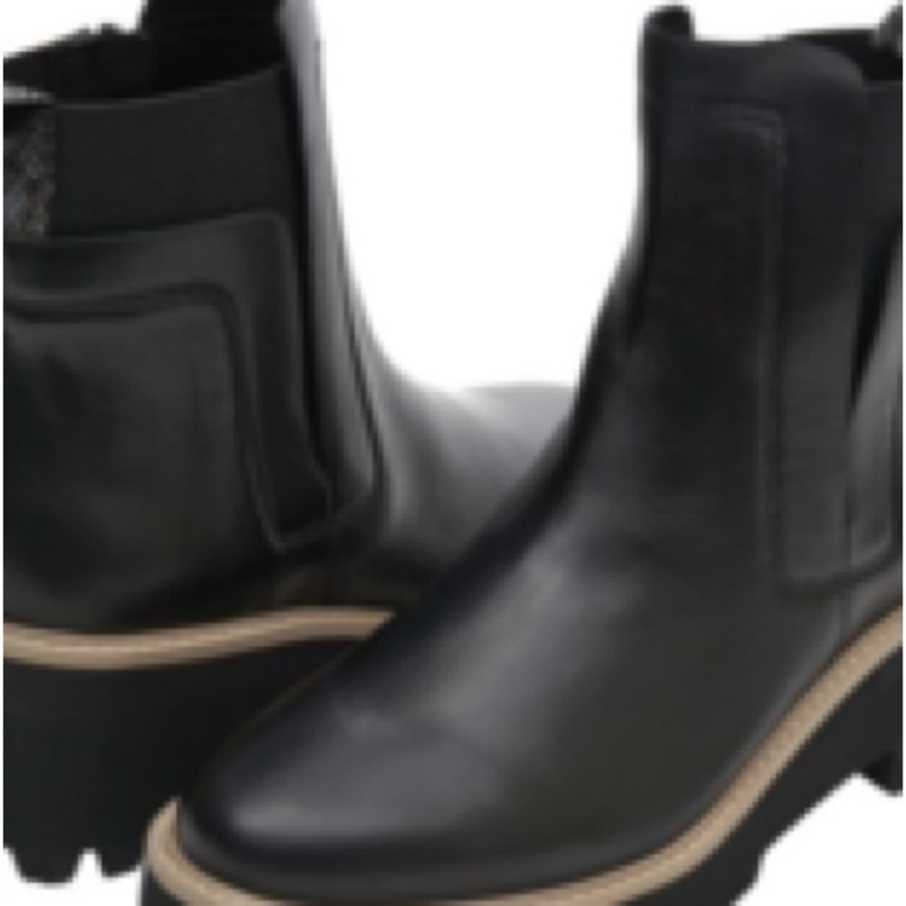 Black Leather Ankle Chelsea Boots - Picture 3 of 6